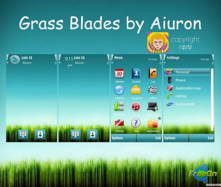 Grass Blades by Aiuron (symbian 9.x touch thems)