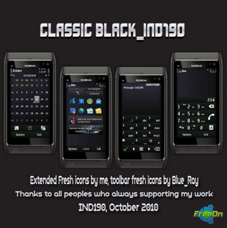 CLASSIC BLACK By IND190 (symbian 9.x touch thems)