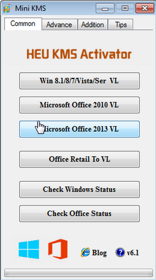 HEU KMS Activator 6.1 -    Windows 7,8